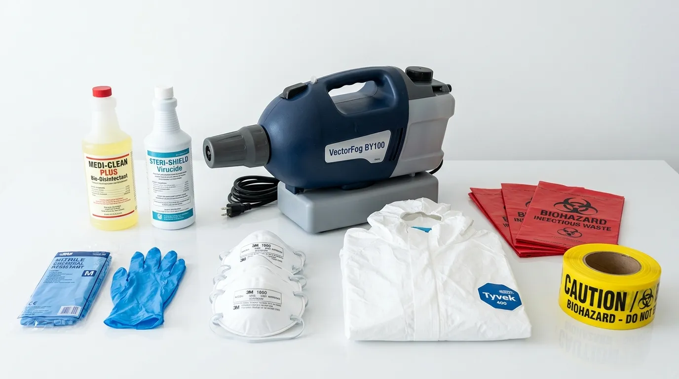 Professional biohazard remediation crew working in Kenton