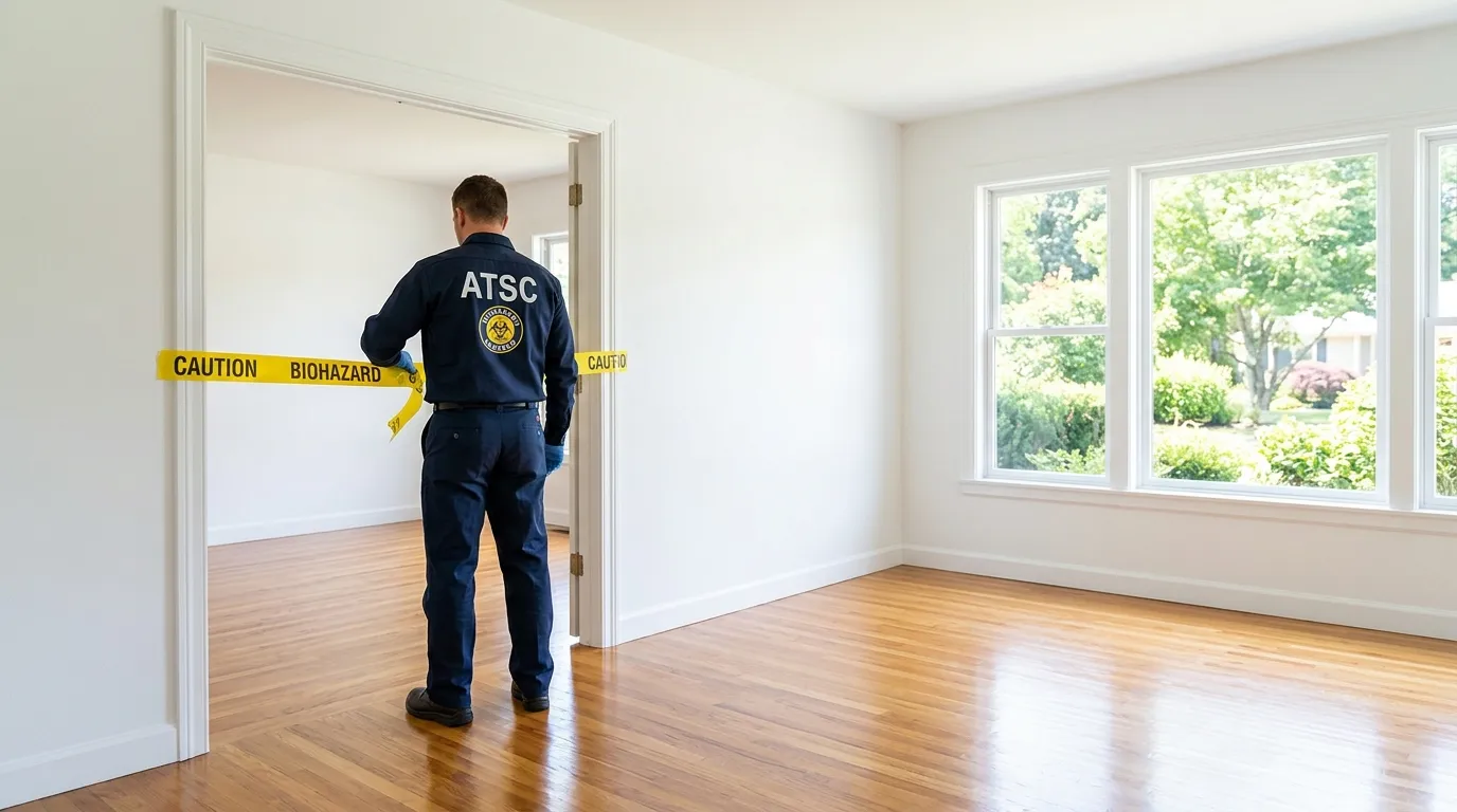 Certified biohazard cleanup crew performing Decomposition Cleanup in Kenton